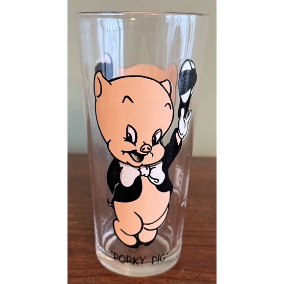Pepsi Other - VTG Porky Pig Looney Toons Pepsi Glass Tumbler 1973 - Warner‎ Brothers Inc